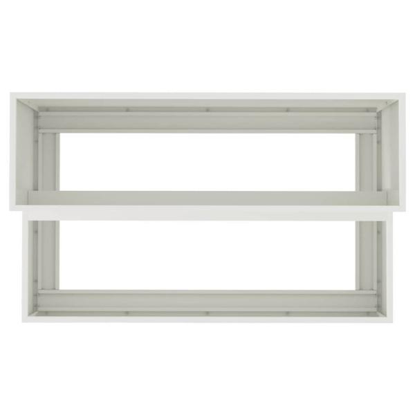 Gartenpflanzer 2-stufig 100x60x45 cm Weiß Stahl