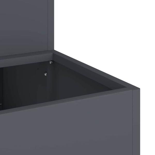 Gartenpflanzer 2-stufig 100x60x45 cm anthrazit Stahl