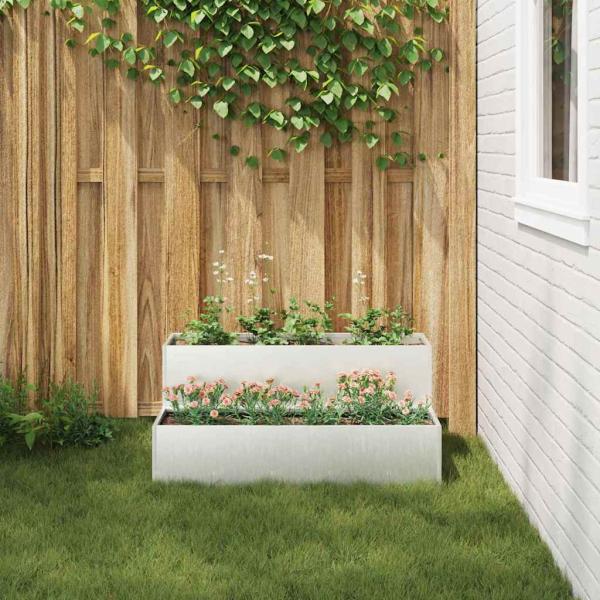 Gartenpflanzer 2-Tier 100x60x45 cm Edelstahl