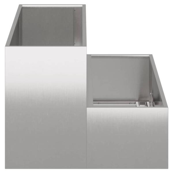 Gartenpflanzer 2-Tier 100x60x45 cm Edelstahl