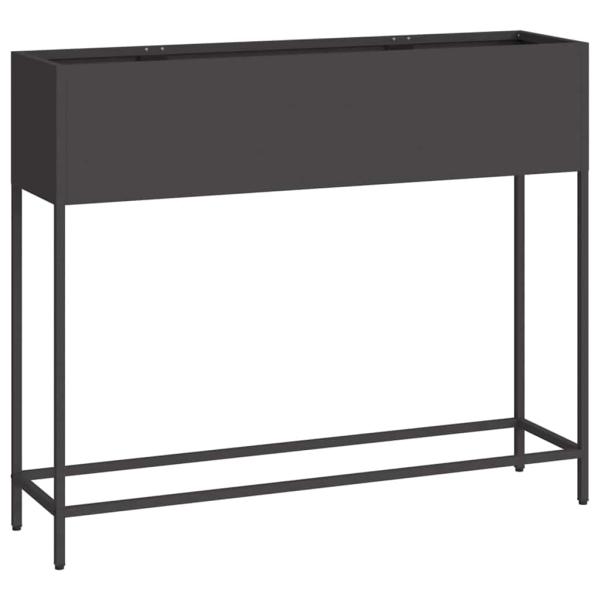 Hochbeet 100x26x82 cm Schwarz Stahl