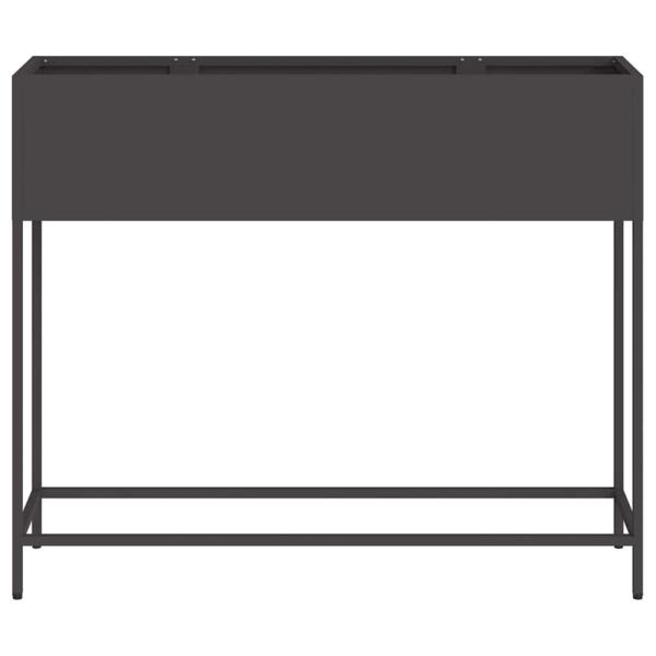 Hochbeet 100x26x82 cm Schwarz Stahl