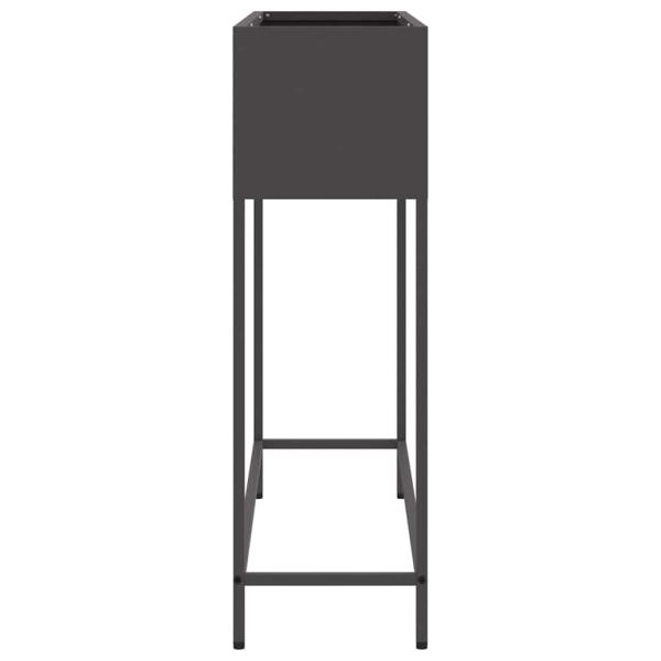 Hochbeet 100x26x82 cm Schwarz Stahl