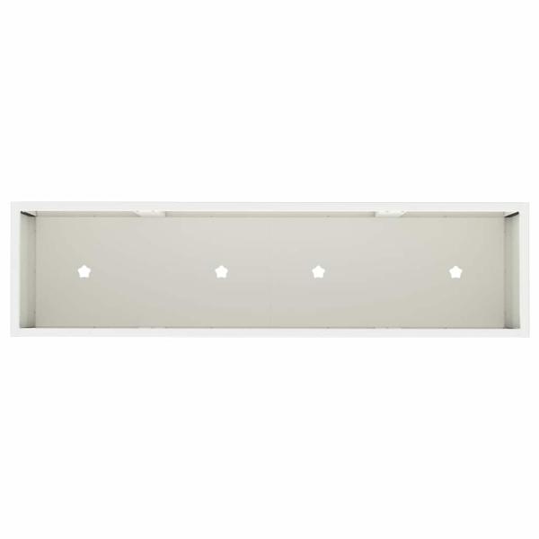 Hochbeet 100x26x82 cm Weiß Stahl