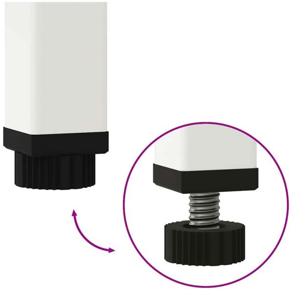 Hochbeet 100x26x82 cm Weiß Stahl