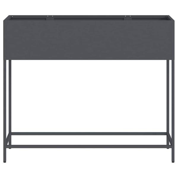 Erhöhter Gartenplanter 100x26x82 cm Anthrazit Stahl