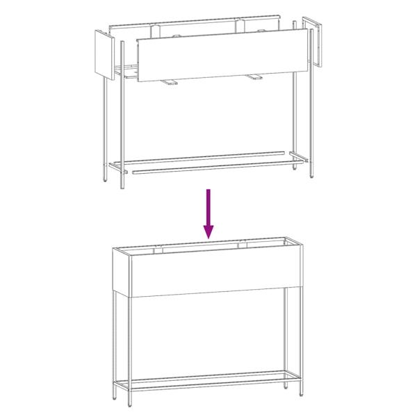 Erhöhter Gartenpflanzer 100x26x82 cm Olivgrün Stahl