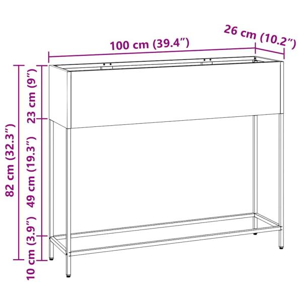 Hochbeet 100x26x82 cm Galvanisierter Stahl