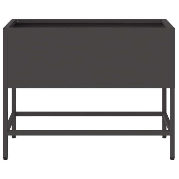 Hochbeet 60x26x45 cm Schwarz Stahl