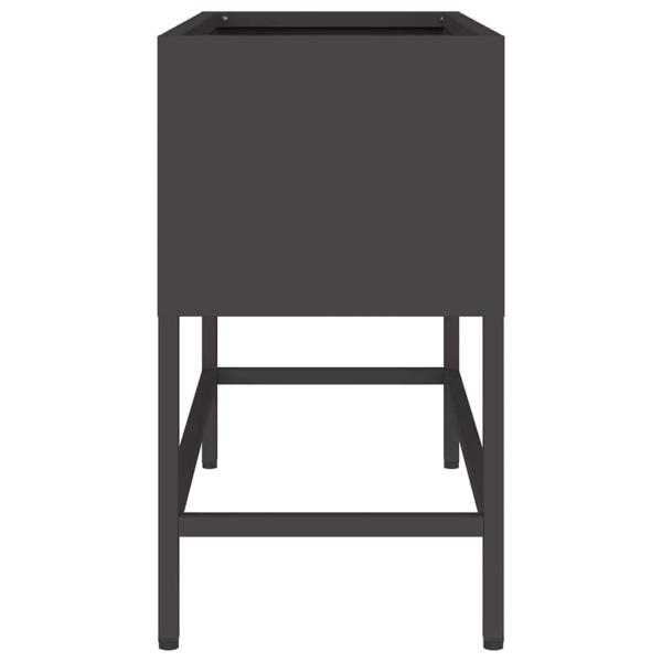 Hochbeet 60x26x45 cm Schwarz Stahl