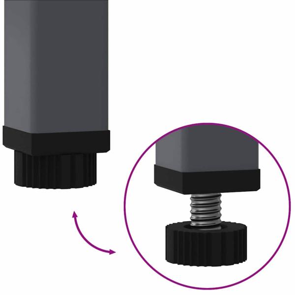 Erhöhter Gartenpflanzer 60x26x45 cm Anthrazit Stahl
