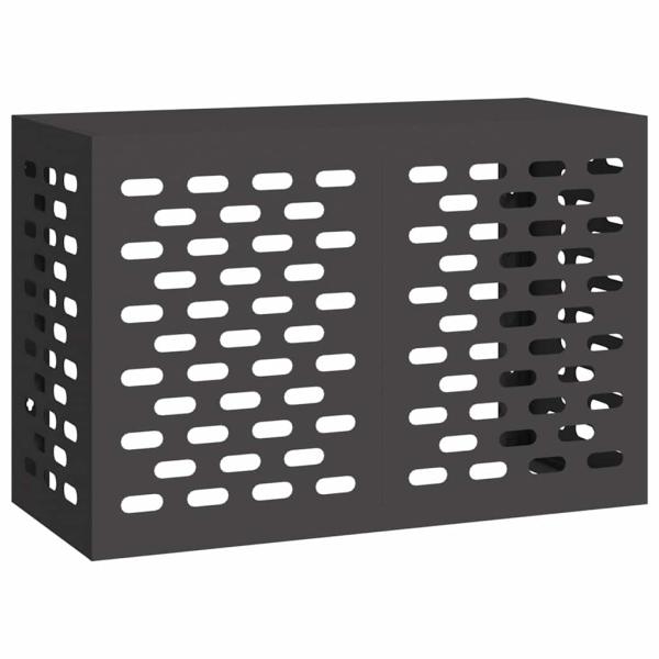 Klimaanlagenabdeckung schwarz 90x40x60 cm Stahl