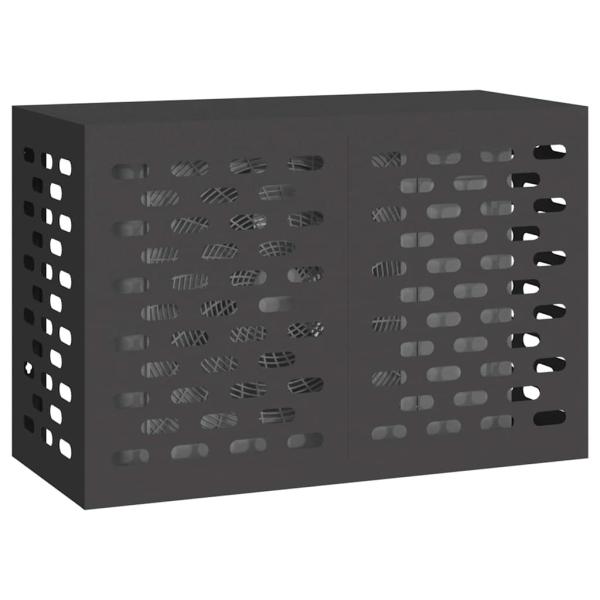 Klimaanlagenabdeckung schwarz 90x40x60 cm Stahl