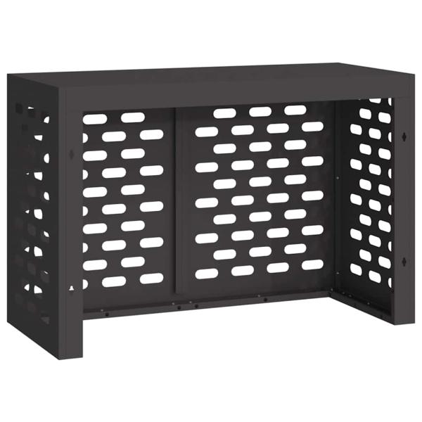 Klimaanlagenabdeckung schwarz 90x40x60 cm Stahl