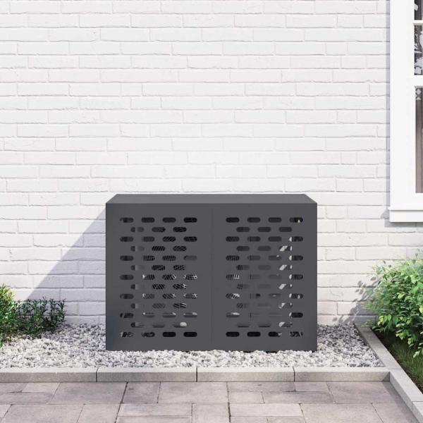 Klimaanlagenabdeckung Anthrazit 100x50x70 cm aus Stahl