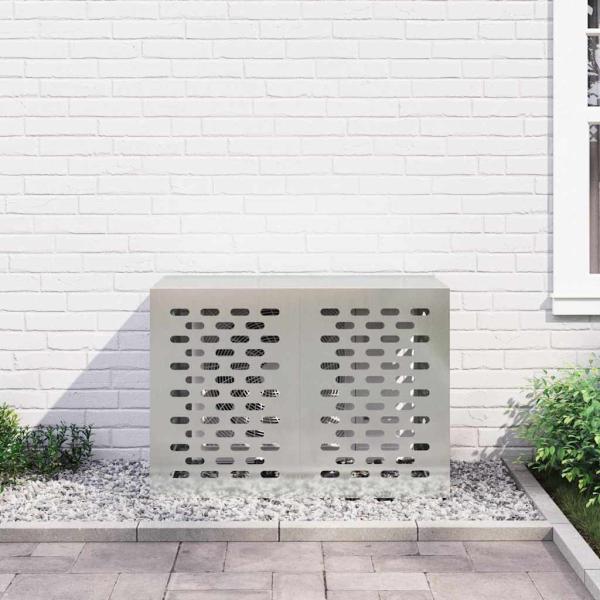 Klimaanlagenabdeckung Silber 100 x 50 x 70 cm Verzinkter Stahl