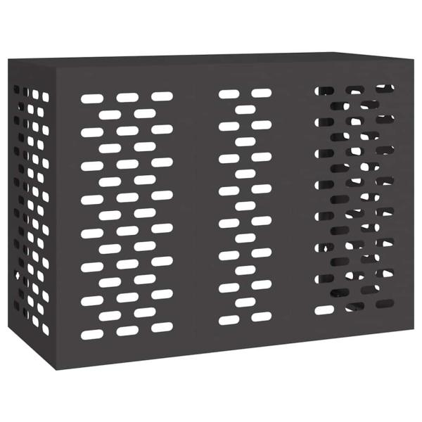 Klimaanlagenabdeckung Schwarz 110x50x80 cm Stahl