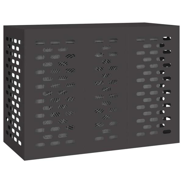 Klimaanlagenabdeckung Schwarz 110x50x80 cm Stahl