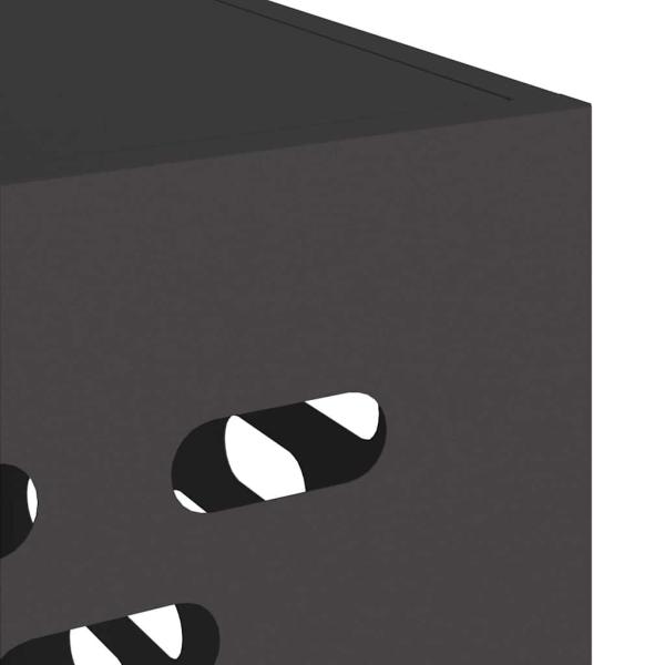 Klimaanlagenabdeckung Schwarz 110x50x80 cm Stahl
