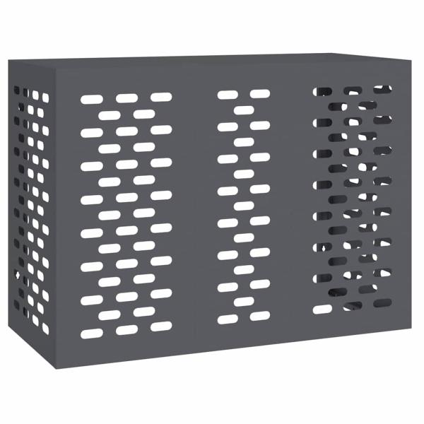 Klimaanlagenabdeckung Anthrazit 110x50x80 cm aus Stahl