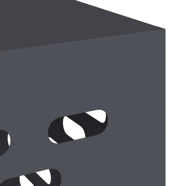 Klimaanlagenabdeckung Anthrazit 110x50x80 cm aus Stahl