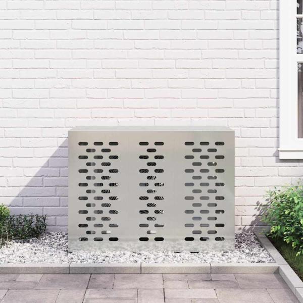 Klimaanlagenabdeckung Silber 110 x 50 x 80 cm Verzinkter Stahl