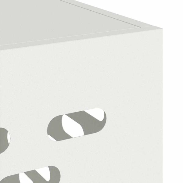 Klimaanlagenabdeckung Weiß 110 x 50 x 105 cm Verzinkter Stahl