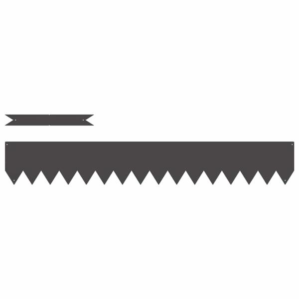 Rasenbegrenzungen 20 Stück Schwarz 100x0,5x15 cm Stahl