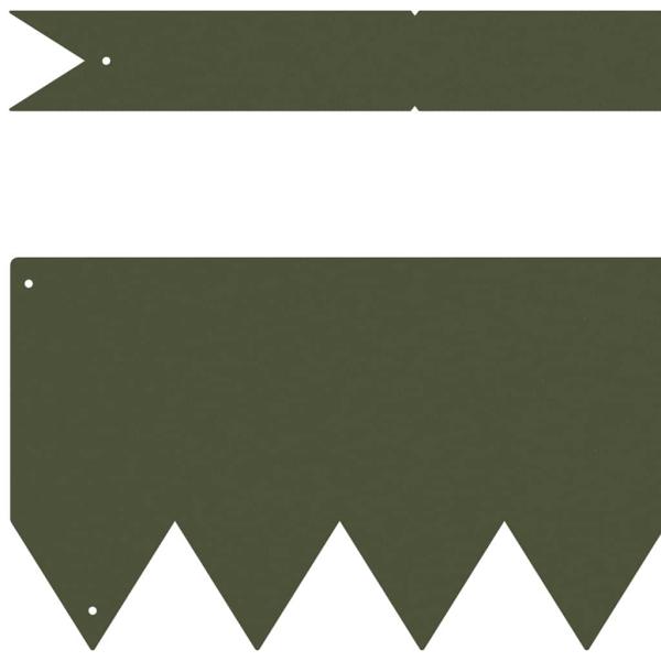 Rasenränder 10 Stück Olivgrün 100x0,5x15 cm Stahl