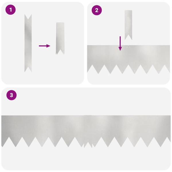 Rasenrandsteine 30 Stück 100x0,5x15 cm Edelstahl
