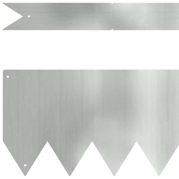Rasenbordüren 20 Stück 100x0,5x15 cm Verzinkter Stahl