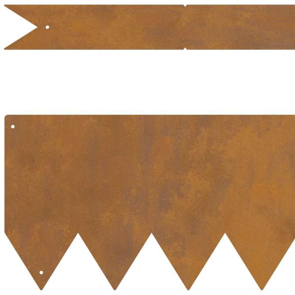 Rasenbegrenzungen 50 Stück 100x0,5x15 cm Wetterstahl