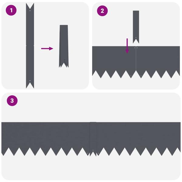 Rasenbegrenzungen 10 Stück Anthrazit 100x0,5x20 cm Stahl