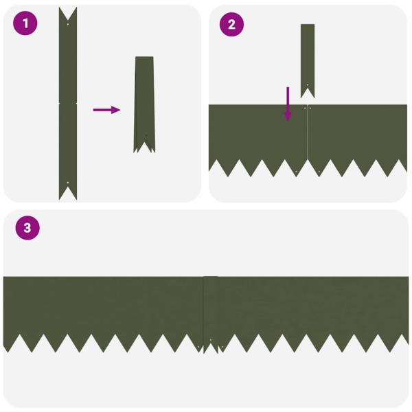 Rasenabgrenzungen 20 Stück Olive Grün 100x0,5x20 cm Stahl
