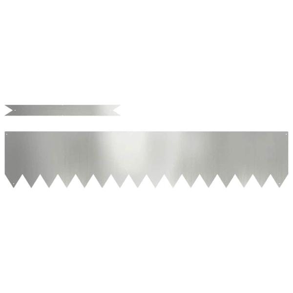 Rasenbegrenzungen 10 Stück 100x0,5x20 cm Galvanisierter Stahl