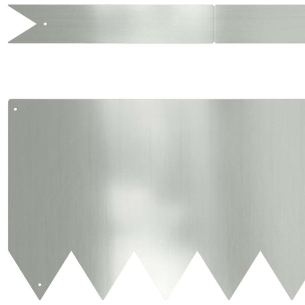 Rasenbegrenzungen 10 Stück 100x0,5x20 cm Galvanisierter Stahl