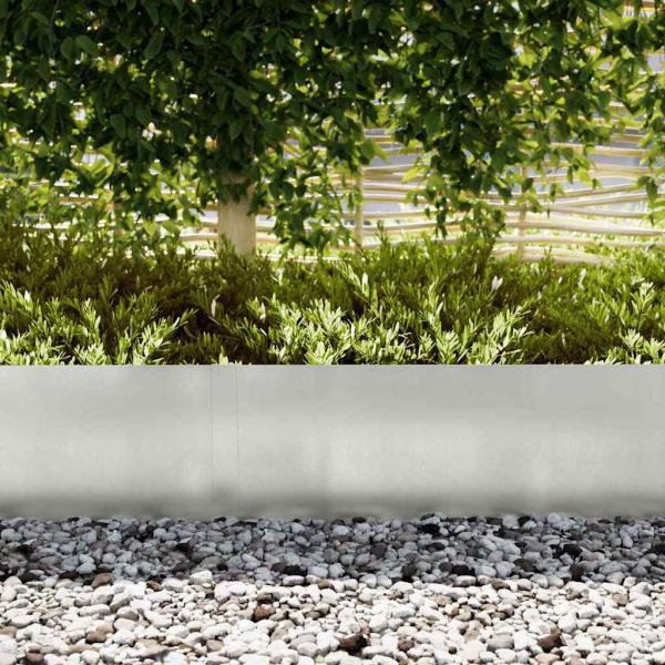 Rasenrandsteine 20 Stück 100x0,5x30 cm Edelstahl