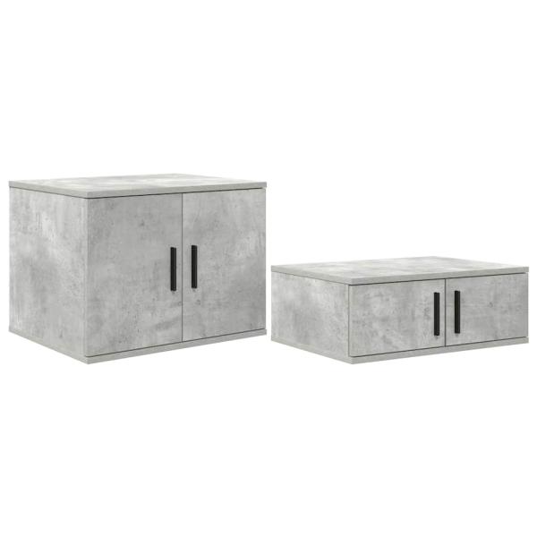 Stauraum-Schrank Beton Grau 127x41x40 cm Ingenieurholz