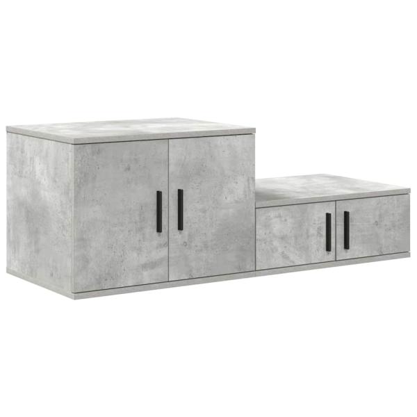 Stauraum-Schrank Beton Grau 127x41x40 cm Ingenieurholz