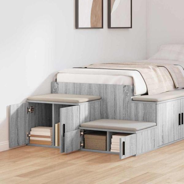 Aufbewahrungsschrank Grau Sonoma 118x41x40 cm Holzwerkstoff