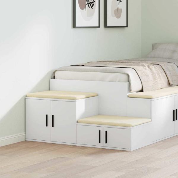 ARDEBO.de - Stauraum-Schrank in Weiß, 108x41x40 cm, aus Ingenieurholz