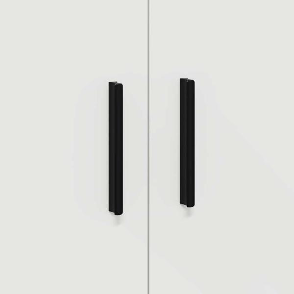 Stauraum-Schrank in Weiß, 108x41x40 cm, aus Ingenieurholz