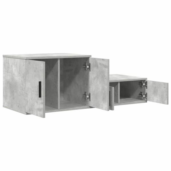 Aufbewahrungsschrank Beton Grau 108x41x40 cm aus Holzwerkstoff
