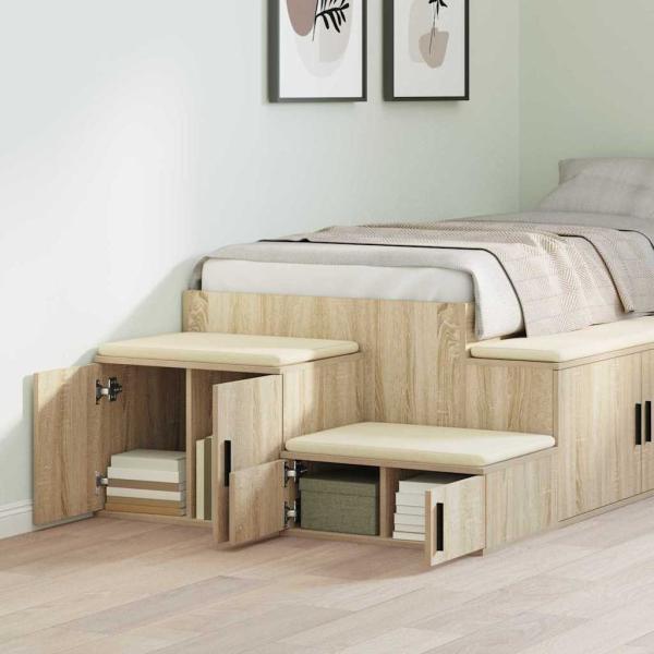 Stauraum-Schrank aus Sonoma-Eiche 103x41x40 cm, Spanplatte