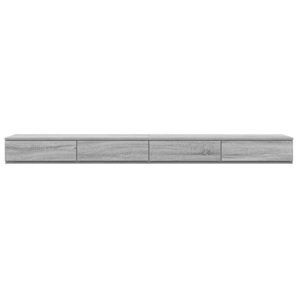 Bett-Schubladen Grau Sonoma 200x36,5x16,5 cm Holzwerkstoff