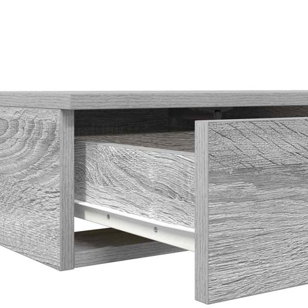 Bettkommoden Grau Sonoma 80x36,5x16,5 cm Holzwerkstoff