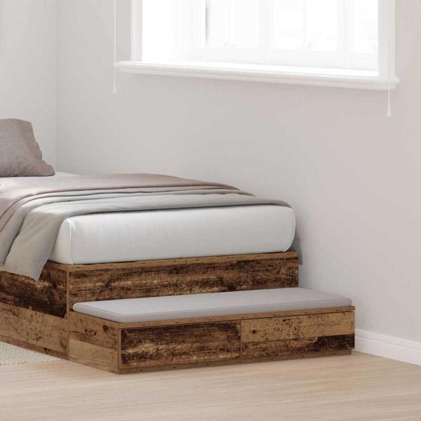 ARDEBO.de - Bett-Schubladen aus Altholz 90x36,5x16,5 cm MDF