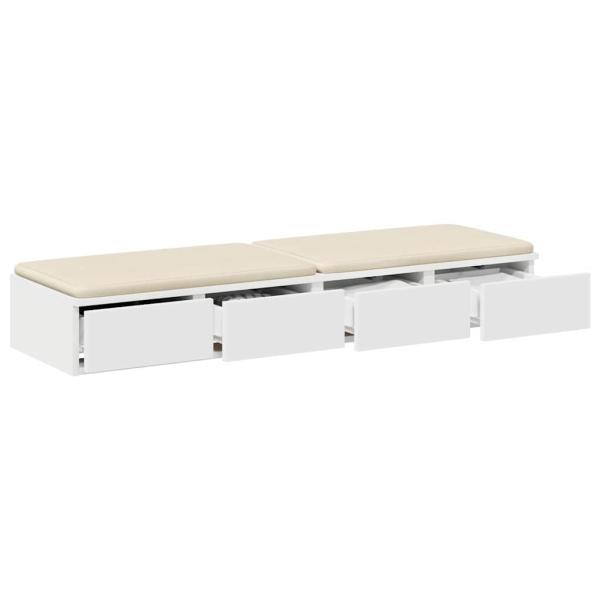 Bett-Schubladen Weiß 120x36,5x16,5 cm Spanplatte