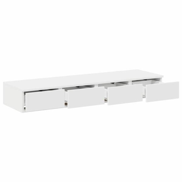 Bett-Schubladen Weiß 120x36,5x16,5 cm Spanplatte