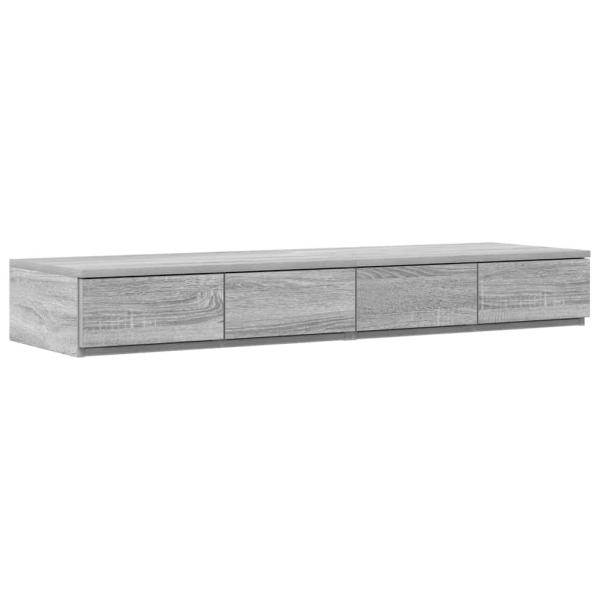 ARDEBO.de - Bett-Schubladen Grau Sonoma 120x36,5x16,5 cm Holzwerkstoff